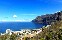 Apartment auf Teneriffa.... Blick auf den Urlaubsort Los Gigantes