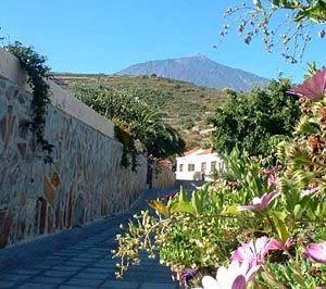 Kleine Straße in San Juan de Rambla auf Teneriffa