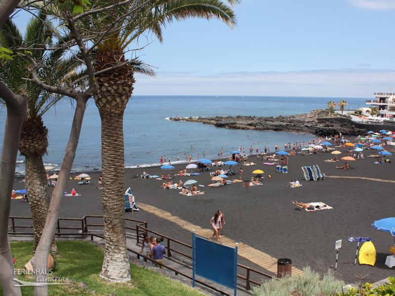 Blick auf den Strand Playa La Arena