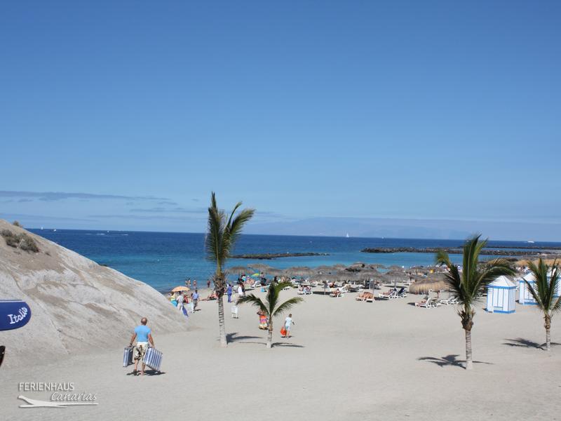 Blick auf den Strand Playa del Duque