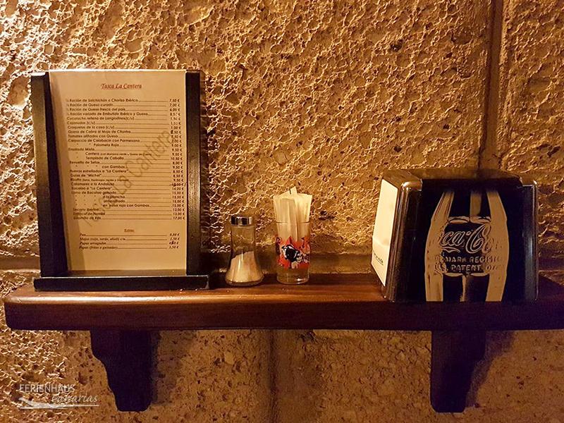 Speisekarte Restaurant La Cantera in Granadilla