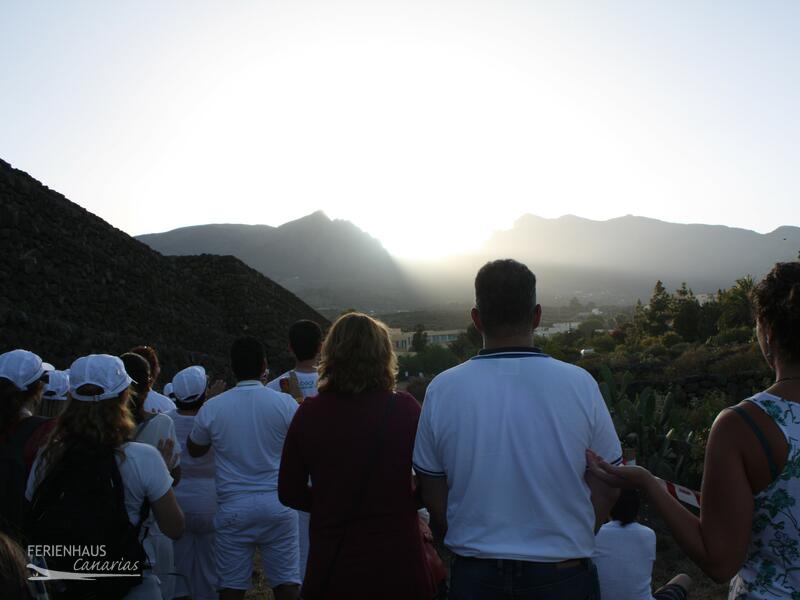 Teneriffa Blick auf den doppelten Sonnenuntergang