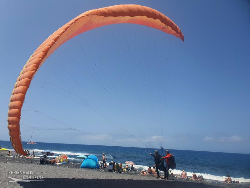 Paragliding Landung am Playa de la Enramada Paragliding Landung am Playa de la Enramada