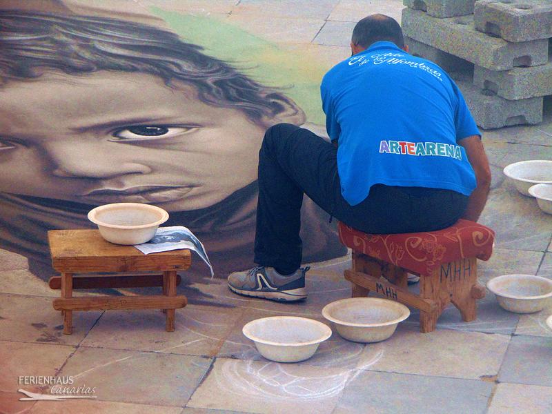 Corpus Christi - Sandteppich in La Orotava